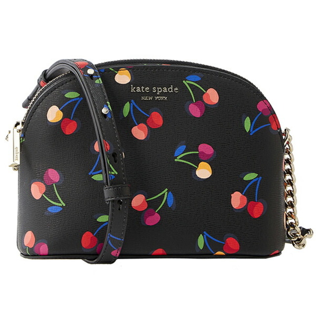 新品 ケイトスペード kate spade ショルダーバッグ スモール ドーム クロスボディ ブラックマルチ