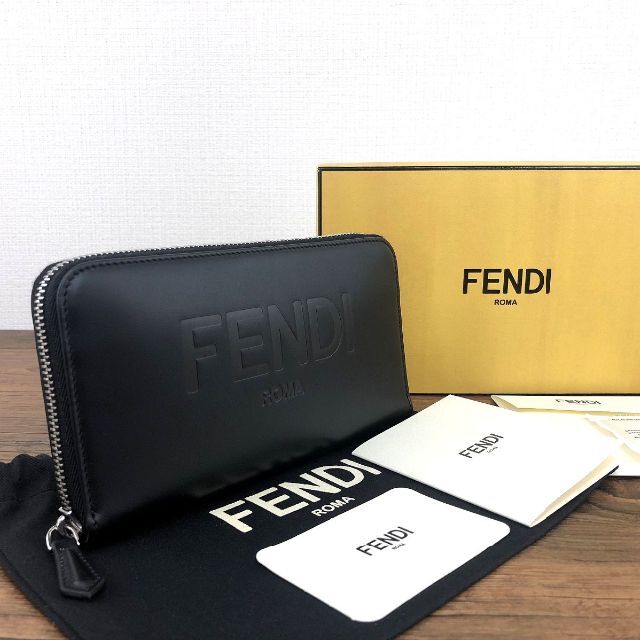特価ブランド ジップウォレット FENDI 未使用品 - FENDI 7M0210 239 黒 長財布