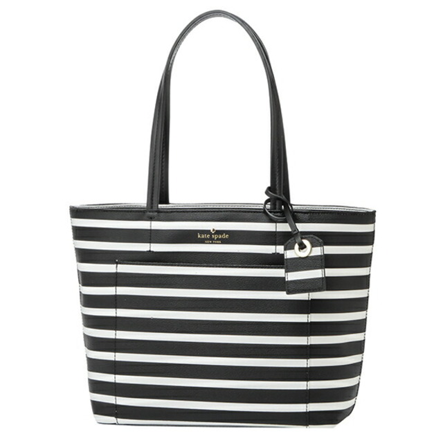 新品 ケイトスペード kate spade トートバッグ STRIPE SMALL RILEY ストライプ スモール ライリー ブラック