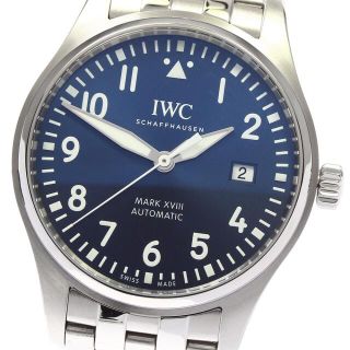 インターナショナルウォッチカンパニー(IWC)の☆美品★箱・保証書付き【IWC SCHAFFHAUSEN】IWC パイロットウォッチ マークXVIII デイト IW327016 自動巻き メンズ_717321(腕時計(アナログ))