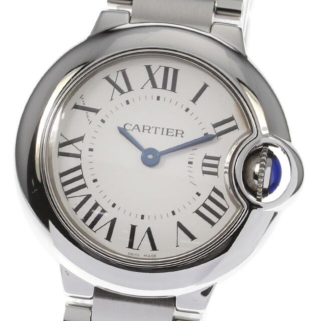低価格 ☆良品★箱・保証書付き【CARTIER】カルティエ - Cartier バロンブルーSM レディース_717367 クォーツ W69010Z4 腕時計