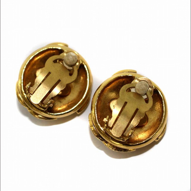 【新作入荷!!】 シャネル 94A ゴールド色 クリップ式 イヤリング トリプルココマーク イヤリング