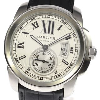 カルティエ(Cartier)のカルティエ CARTIER W7100013 カリブルドゥカルティエ ダイバー デイト スモールセコンド 自動巻き メンズ 良品 保証書付き_717180(腕時計(アナログ))