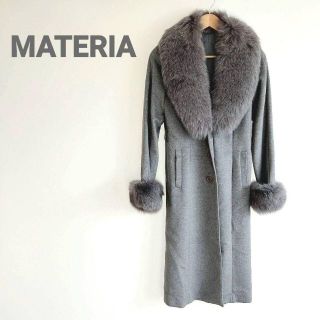 【内祝い】ジャケット/アウター翻译此页 超美品 マテリア フォックスファー ロングダウンコート