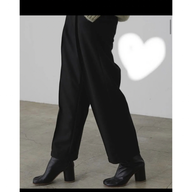 nala  pin tuck thermo pants Black ナラパン