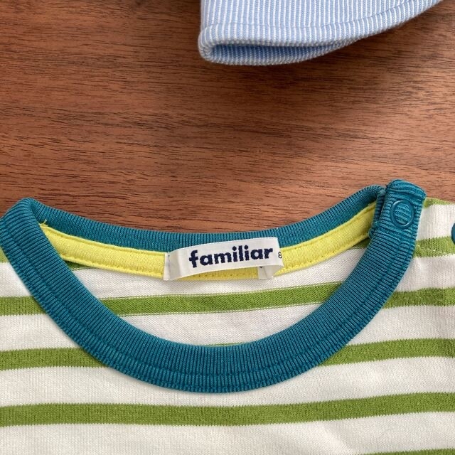 familiar(ファミリア)のひまわり様専用　ファミリア　ボーダー長袖Ｔシャツ  80 キッズ/ベビー/マタニティのベビー服(~85cm)(Ｔシャツ)の商品写真