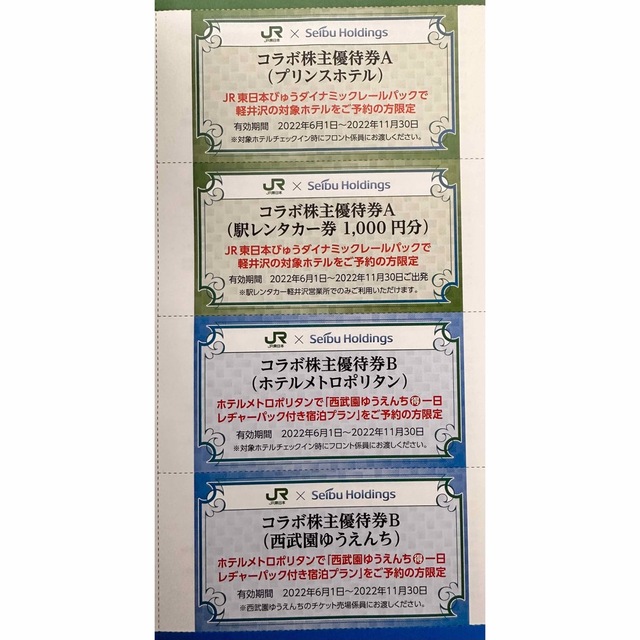 本日発送★JR東日本 株主優待割引券(4割引)2枚セット 、株主サービス券付き 1