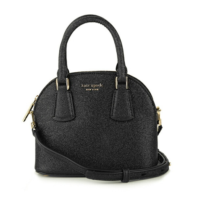 新品 ケイトスペード kate spade ハンドバッグ グリッター ミニ ドーム サッチェル ブラック約415gBLACK本体