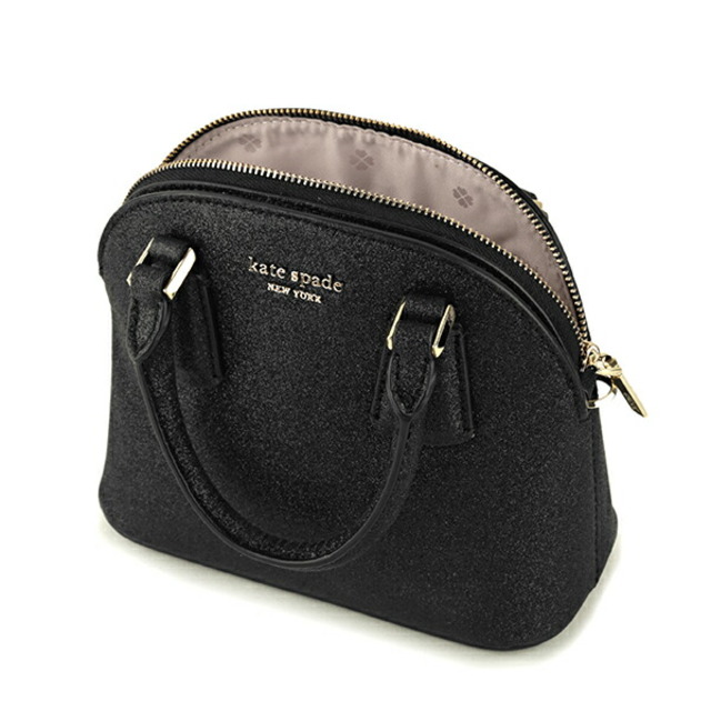 新品 ケイトスペード kate spade ハンドバッグ グリッター ミニ ドーム サッチェル ブラック