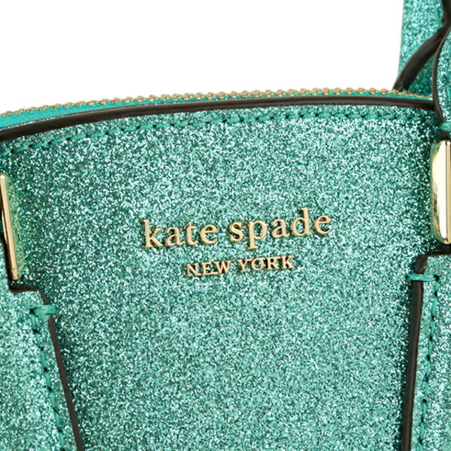 kate spade new york(ケイトスペードニューヨーク)の新品 ケイトスペード kate spade ハンドバッグ グリッター ミニ ドーム サッチェル グリーンジェイド レディースのバッグ(ハンドバッグ)の商品写真