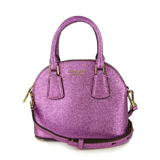 ケイトスペードニューヨーク(kate spade new york)の新品 ケイトスペード kate spade ハンドバッグ グリッター ミニ ドーム サッチェル キャンディードライラック(ハンドバッグ)