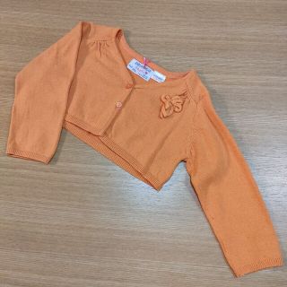 ザラキッズ(ZARA KIDS)のZara 　ボレロ　オレンジ　86cm(カーディガン/ボレロ)