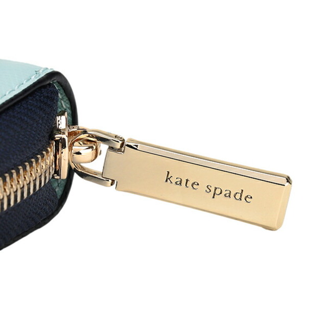 新品 ケイトスペード kate spade 長財布(ラウンドファスナー) カラーブロック ラージ コンチネンタルウォレット ライトブルー 水色