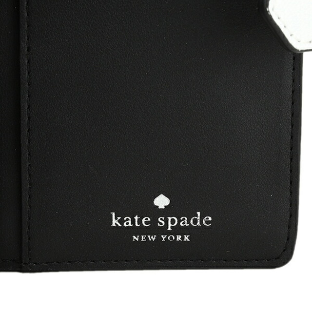 【新品】kate spade ケイトスペード 二つ折り財布 白 グレー