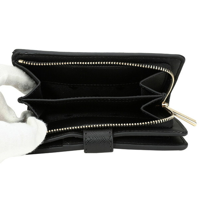 新品 ケイトスペード kate spade 2つ折り財布 カラーブロック ミディアム コンパクト バイフォールド ウォレット ベージュ ブラック 黒