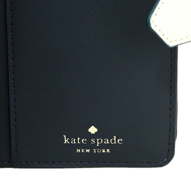 新品 ケイトスペード kate spade 2つ折り財布 カラーブロック ミディアム コンパクト バイフォールド ウォレット ライトブルー 水色 6