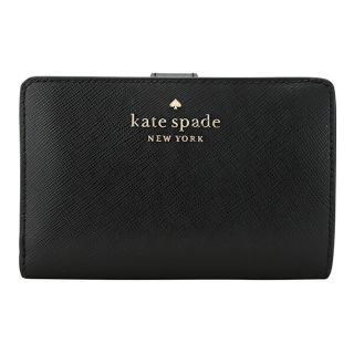 ケイトスペードニューヨーク(kate spade new york)の新品 ケイトスペード kate spade 2つ折り財布 ミディアム コンパクト バイフォールド ウォレット ブラック 黒(財布)