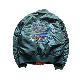 シュプリーム(Supreme)のsupreme Globe MA-1 Jacket 葵産業 リバーシブル XL(ミリタリージャケット)