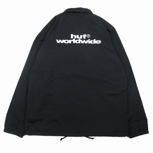 ハフ HUF ナイロン コーチ ジャケット world wide ロゴ プリント