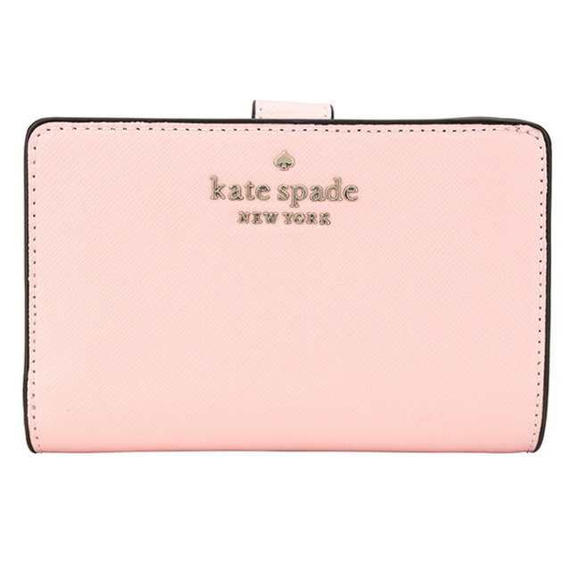 新品 ケイトスペード kate spade 2つ折り財布 ミディアム コンパクト バイフォールド ウォレット ライトピンク