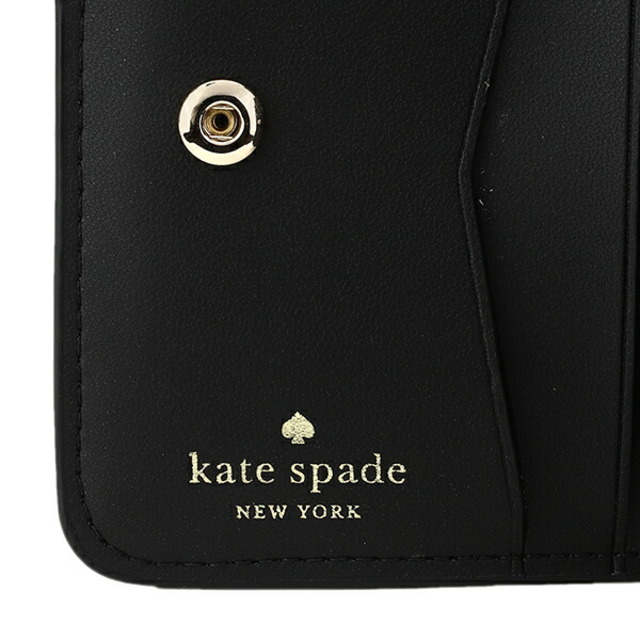 新品 ケイトスペード kate spade 2つ折り財布 スモール ジップ アラウンド ウォレット ブラック 黒 6