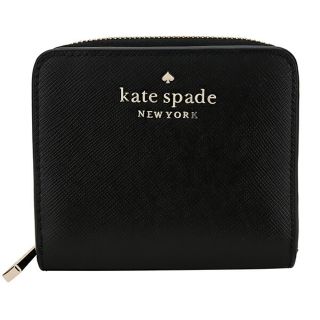 ケイトスペードニューヨーク(kate spade new york)の新品 ケイトスペード kate spade 2つ折り財布 スモール ジップ アラウンド ウォレット ブラック 黒(財布)