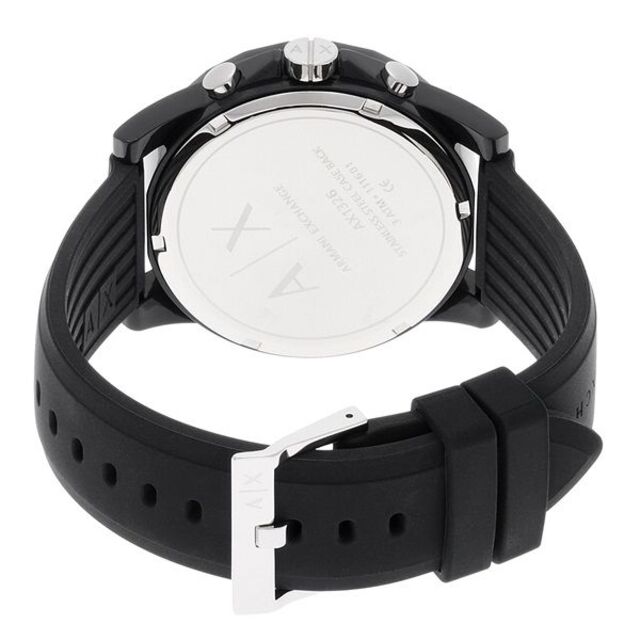 アルマーニ・エクスチェンジ 時計 メンズ 腕時計 クロノグラフ ブラック ラバー