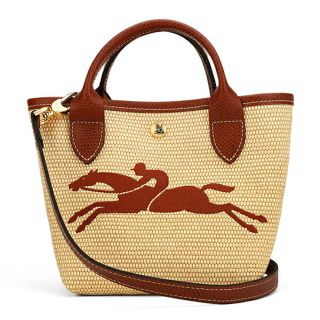 ロンシャン(LONGCHAMP)の新品 ロンシャン LONGCHAMP ハンドバッグ かごバッグ ル・プリアージュ パリ サントロペ ブラウン(ハンドバッグ)