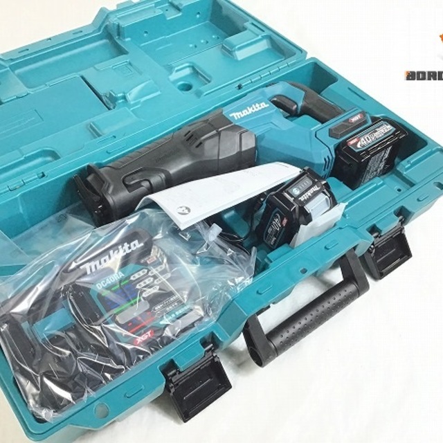 ☆未使用品☆ makita マキタ 40V 充電式レシプロソー JR001GRDX 青/ブルー バッテリ2個(40V 2.5Ah) 充電器 ケース付き  61017