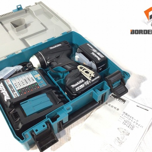 ☆未使用品☆ makita マキタ 18V 充電式4モードインパクトドライバ TP141DRGX 黒/ブラック バッテリー2個(6.0Ah)充電器  ケース付