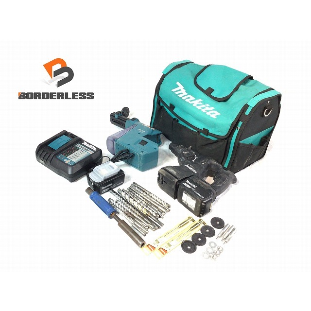 ☆品☆makita マキタ 18V 24mm 充電式ハンマドリル HR244D 集じんシステム(DX01) バッテリー2個(BL1860B) 充電器(DC18RF) バッグ 60816