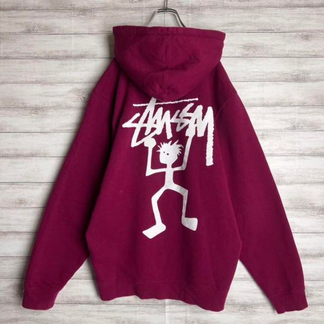 希少カラー】stussyステューシー バックプリント パーカー - パーカー 希少カラー】stussyステューシー バックプリント パーカー - パーカー