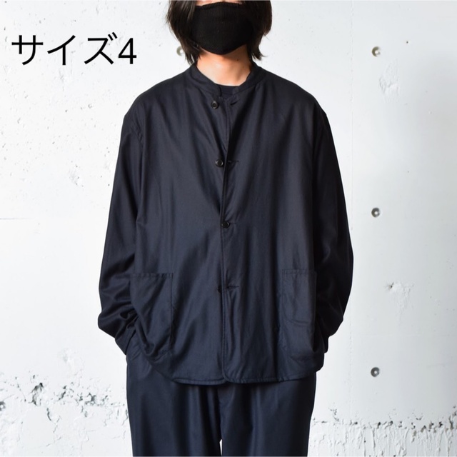 COMOLI(コモリ)のCOMOLI コモリ 21AW ウールフラノ スタンドカラージャケット サイズ4 メンズのジャケット/アウター(ノーカラージャケット)の商品写真