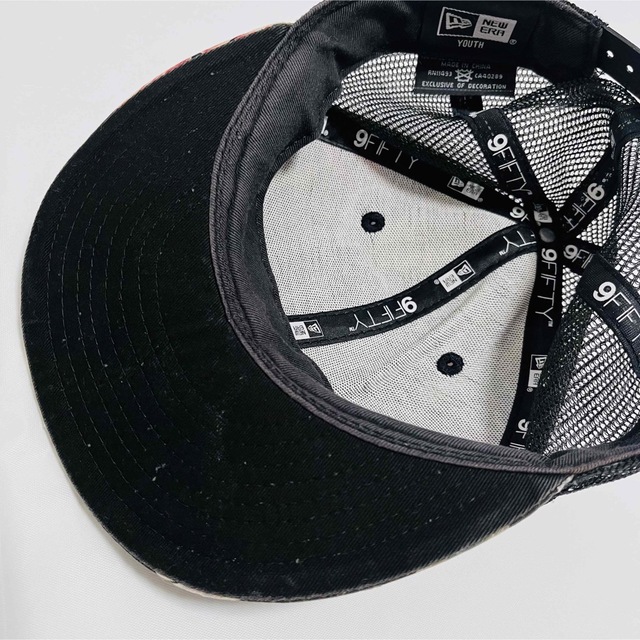 NEW ERA(ニューエラー)のNEW ERA キッズ　メッシュ　オシャレ　黒　花　ヤンキース　ニューヨーク　 キッズ/ベビー/マタニティのこども用ファッション小物(帽子)の商品写真