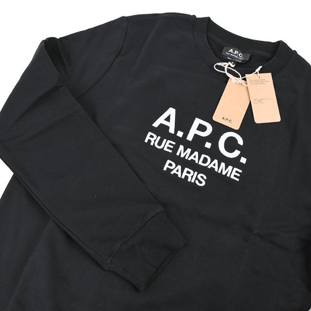 A.P.C. アーペーセー メンズ ブラックスウェットトレーナ イタリア正規品 COEZD H27500 新品 ブラック