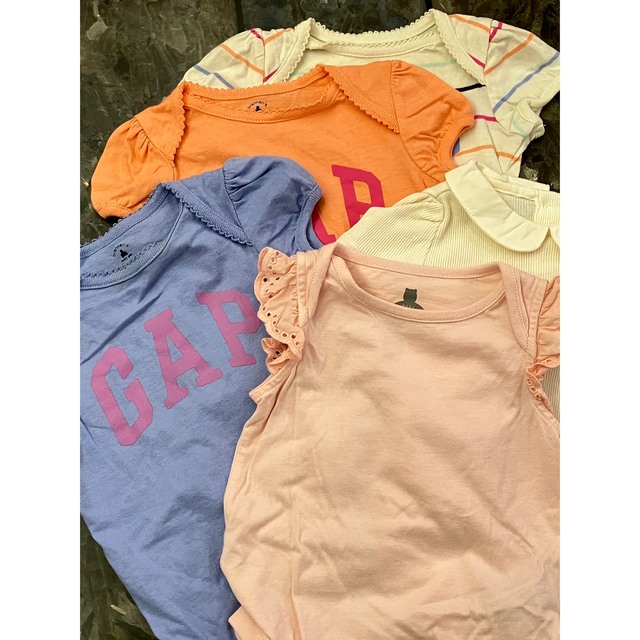 GAP(ギャップ)のGAP ロンパース 半袖 ロンパース 5枚セット キッズ/ベビー/マタニティのベビー服(~85cm)(ロンパース)の商品写真