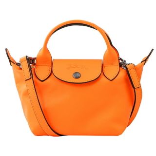 ロンシャン(LONGCHAMP)の新品 ロンシャン LONGCHAMP ハンドバッグ ル・プリアージュ キュイール オランジュ(ハンドバッグ)