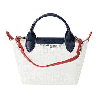 ロンシャン(LONGCHAMP)の新品 ロンシャン LONGCHAMP ハンドバッグ ル・プリアージュ コレクション ホワイト/クリア(ハンドバッグ)