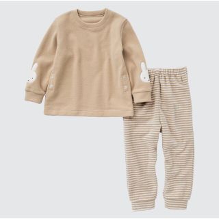 ユニクロ(UNIQLO)のミッフィー  フリースパジャマ  100cm(パジャマ)