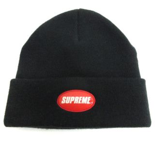 シュプリーム(Supreme)のシュプリーム 18SS ラバー パッチニットキャップ ビーニー ブラック(その他)