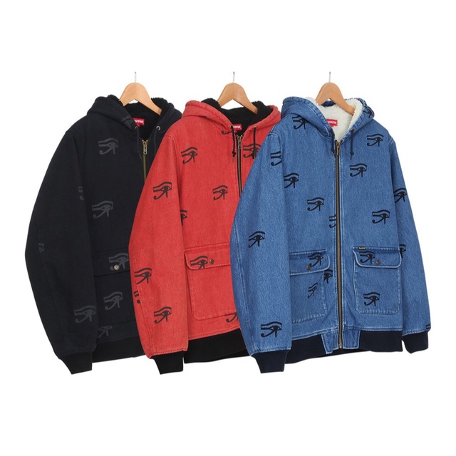 Supreme - Hooded Denim Work Jacket