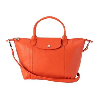 ロンシャン(LONGCHAMP)の新品 ロンシャン LONGCHAMP ハンドバッグ ル・プリアージュ キュイール オランジュ(ハンドバッグ)