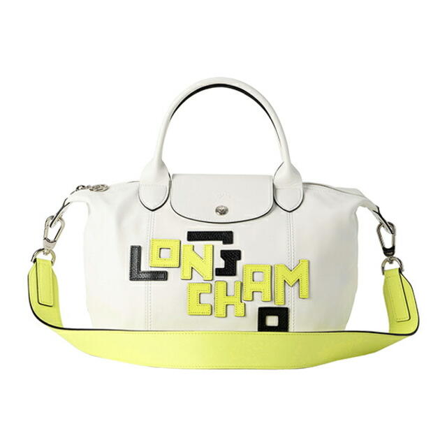 新品 ロンシャン LONGCHAMP ハンドバッグ ル・プリアージュ キュイール ホワイト