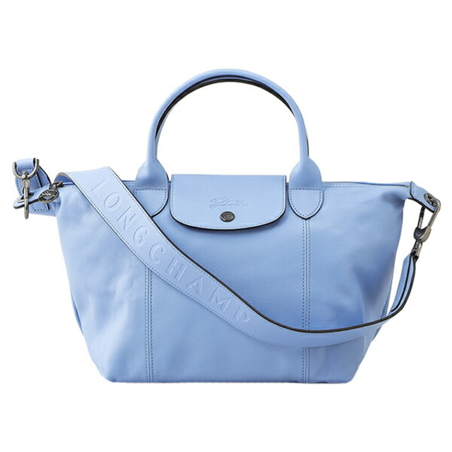新品 ロンシャン LONGCHAMP ハンドバッグ ル・プリアージュ キュイール ブルーバッグ