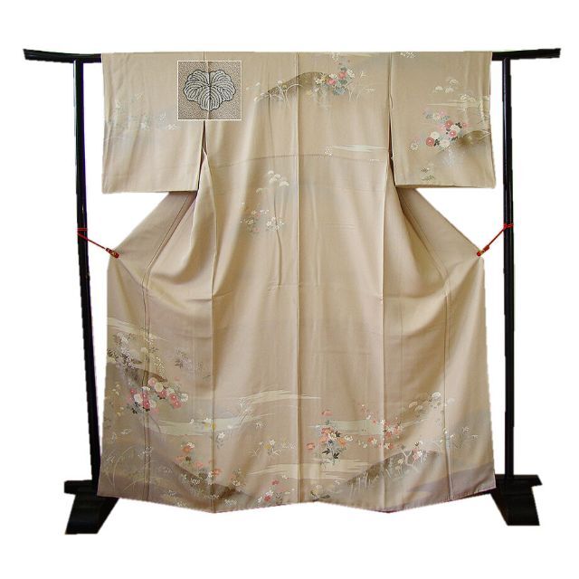 20%OFF 「縁」151ｃｍ～158ｃｍ 訪問着 正絹 Ｌ３９２ 極上一越地