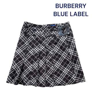 バーバリーブルーレーベル(BURBERRY BLUE LABEL)のバーバリーブルーレーベル　ブラウン　チェック　ひざ丈スカート(ひざ丈スカート)