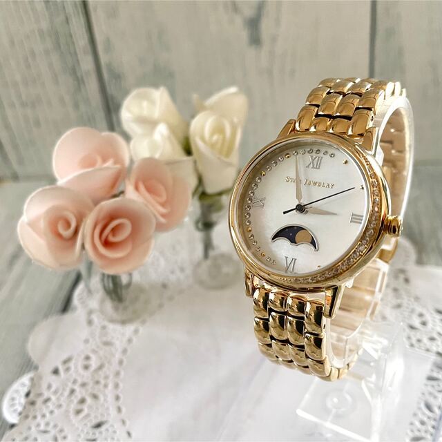 美品】STAR JEWELRY 腕時計 MOON SHOT ムーンフェイズ harshitaapptech.com