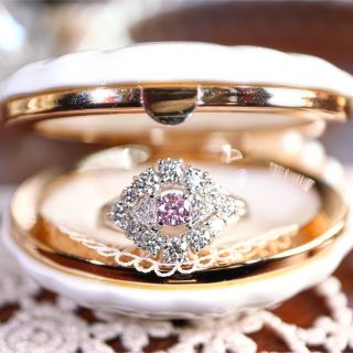 極上天然ピンクダイヤモンド0.194ct ダイヤモンドリング(リング(指輪))