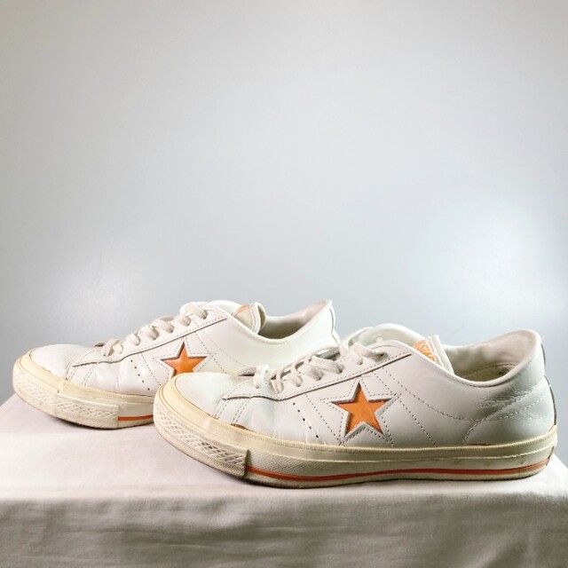 CONVERSE(コンバース)のコンバース ワンスター 日本製 ホワイト×オレンジ Size27cm メンズの靴/シューズ(スニーカー)の商品写真