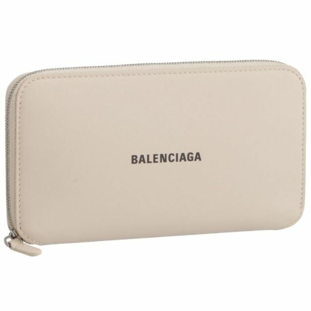 バレンシアガ BALENCIAGA 長財布 CASH 594290 LIGHT BEIGE/L BLACKファスナー仕様内側